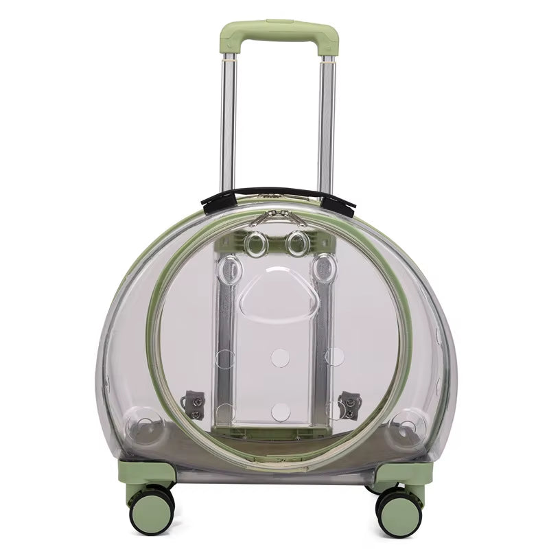 New PC Pet Trolley Case Transparent Cat Bag Air Box Dog Going Out Pet Backpack Portable Bubble Box Pet Backpack