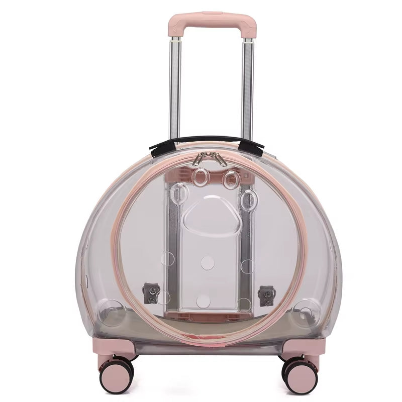 New PC Pet Trolley Case Transparent Cat Bag Air Box Dog Going Out Pet Backpack Portable Bubble Box Pet Backpack